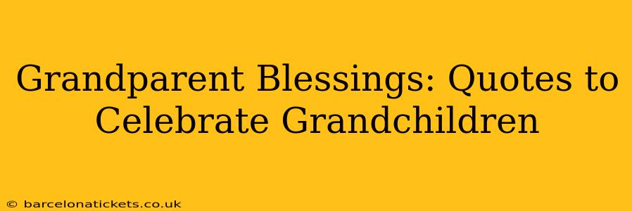 Grandparent Blessings: Quotes to Celebrate Grandchildren