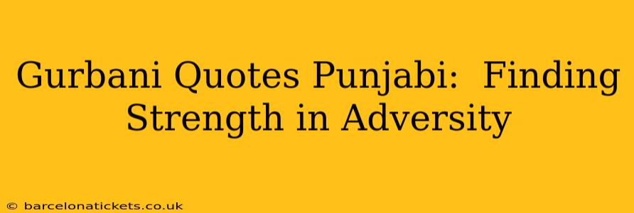 Gurbani Quotes Punjabi:  Finding Strength in Adversity
