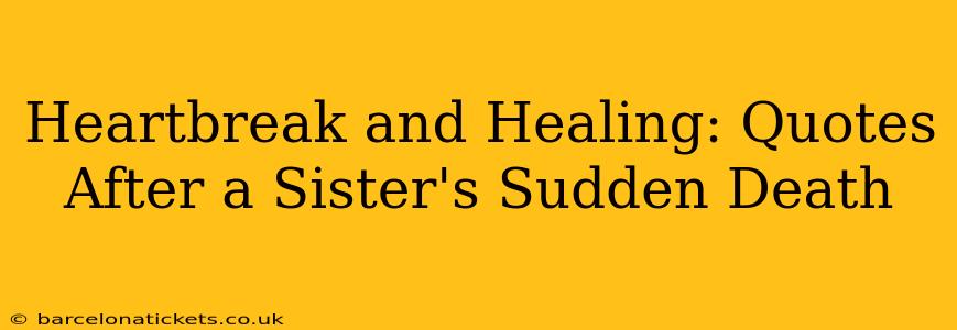 Heartbreak and Healing: Quotes After a Sister's Sudden Death