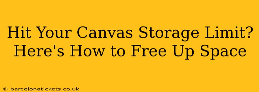 Hit Your Canvas Storage Limit? Here's How to Free Up Space