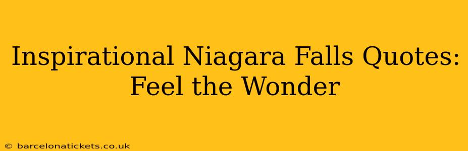Inspirational Niagara Falls Quotes: Feel the Wonder