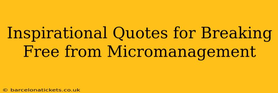 Inspirational Quotes for Breaking Free from Micromanagement