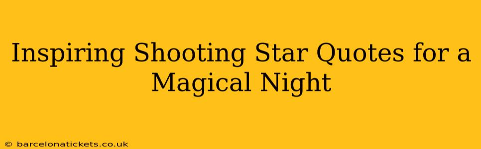 Inspiring Shooting Star Quotes for a Magical Night
