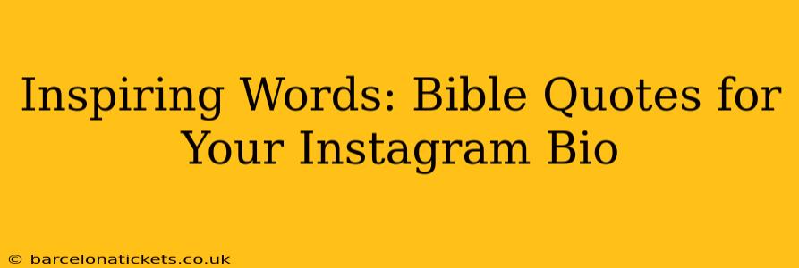 Inspiring Words: Bible Quotes for Your Instagram Bio