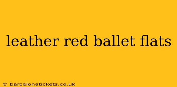 leather red ballet flats