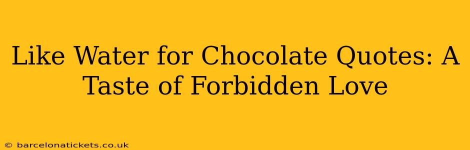 Like Water for Chocolate Quotes: A Taste of Forbidden Love
