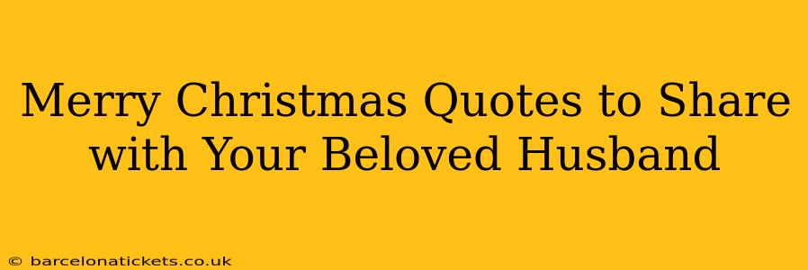 Merry Christmas Quotes to Share with Your Beloved Husband