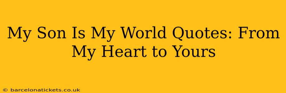 My Son Is My World Quotes: From My Heart to Yours