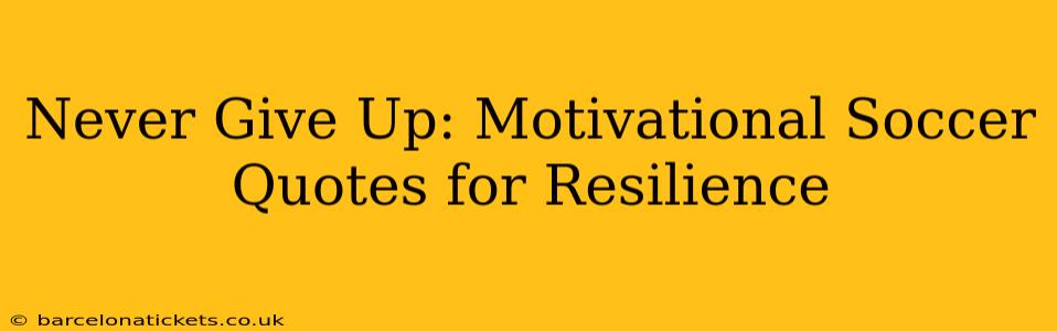 Never Give Up: Motivational Soccer Quotes for Resilience