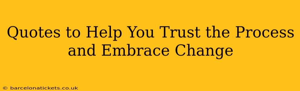 Quotes to Help You Trust the Process and Embrace Change
