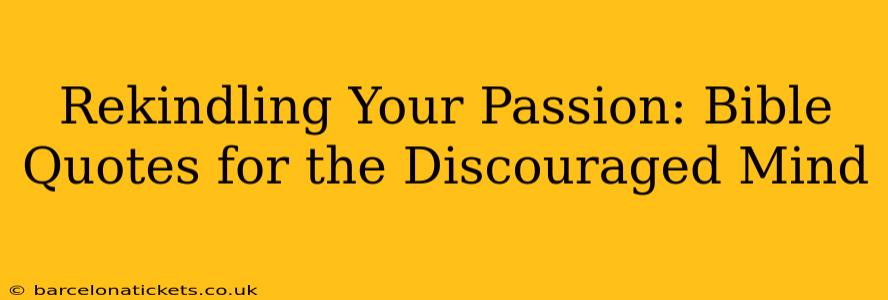 Rekindling Your Passion: Bible Quotes for the Discouraged Mind