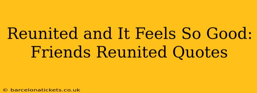 Reunited and It Feels So Good: Friends Reunited Quotes