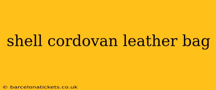 shell cordovan leather bag