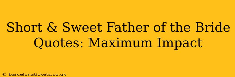 Short & Sweet Father of the Bride Quotes: Maximum Impact