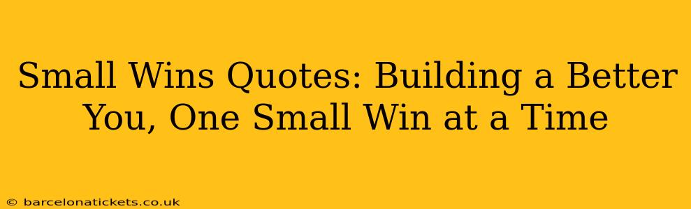 Small Wins Quotes: Building a Better You, One Small Win at a Time