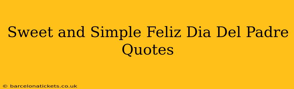 Sweet and Simple Feliz Dia Del Padre Quotes