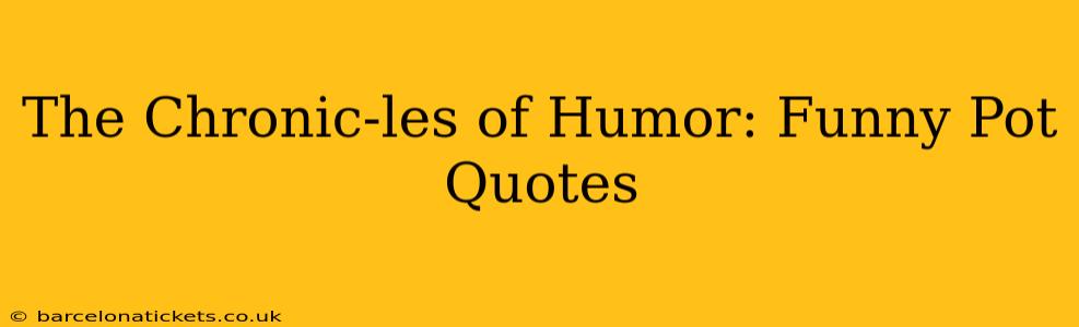 The Chronic-les of Humor: Funny Pot Quotes