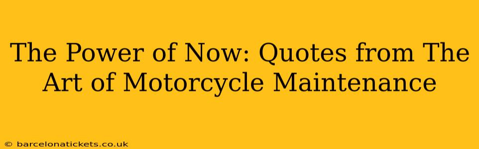 The Power of Now: Quotes from The Art of Motorcycle Maintenance