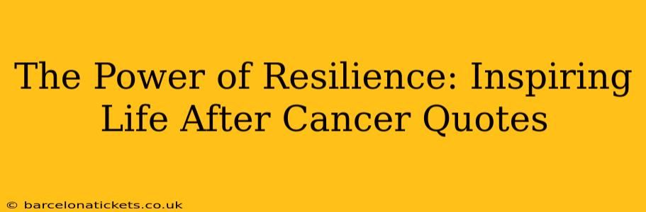 The Power of Resilience: Inspiring Life After Cancer Quotes